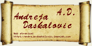 Andreja Daskalović vizit kartica